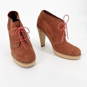 Cole Haan Stephanie Boots Ankle Booties Lace Up Oxford Stiletto Heel Shoes